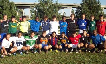 The Men's team celebrates their first win with EPL Tuesday